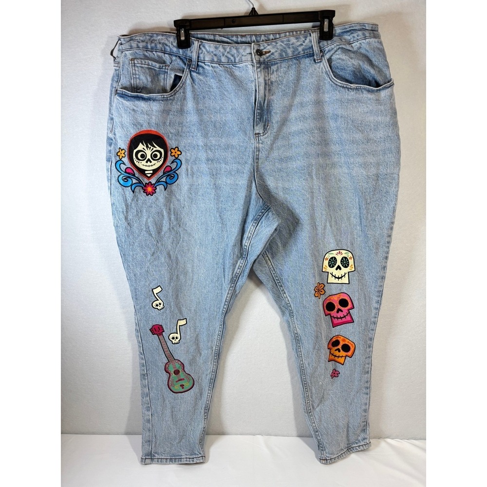 Disney Pixar Coco Miguel Sugar Skull Día de los Muertos Jean Women Plus Size 24W